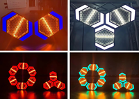 Projecteur de scène LED rétro 150W, couleur ambre RGBW avec mapping de pixels DMX RDM pour effets de fond de concert et flash