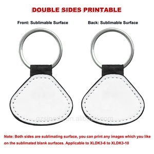 Bán buôn T-Shirt hình dạng hai mặt PU da thăng hoa khoảng trống móc khóa cho quà tặng - Product Image 3