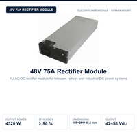 Module redresseur télécom 48V 75A, alimentation à découpage CA/CC 4320W 1U haute densité pour station de base et rail