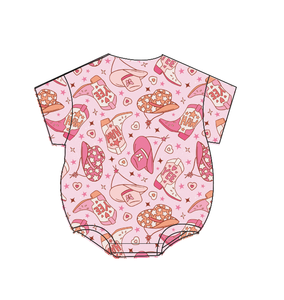 赤ちゃんジャンプスーツ赤ちゃん用ファッションデザインバブル竹カスタムプリントジッパー付き - Product Image 1