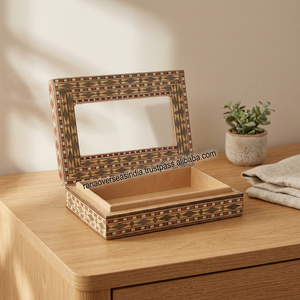 Custom Luxury Eco-Friendly Polished Wooden Antique Imitation Rectangular <b>Sweet</b> Gift Display <b>Box</b> for Party Wedding Diwali - Product Image 2