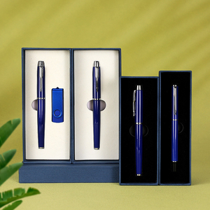 Promotional Flash Drive Set Executive Gift Set Ballpoint Pen Custom Logo Business Office Gift Gift for Men