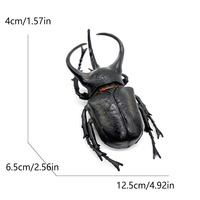 Modèle d'insecte animal de simulation Licorne Fée Grand Ver de Poche Longue Halberd Dragon Fin Ornements à Cinq Cornes Jouet en Plastique 4-6 ans