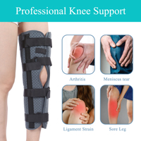 Attelle d'Immobilisation Orthopédique de Soutien du Genou, Réglable pour Fractures, Respirante pour Protection