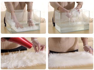 Tappeto Ovale in Finta Pelliccia di Pecora Bianca a Pelo Lungo, Lavabile, per Soggiorno e Camera da Letto, Arredo Lussuoso - Product Image 6