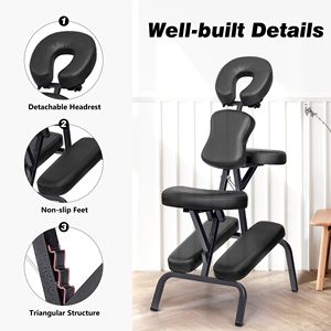 Fauteuil de massage pliable et réglable en cuir PU de luxe moderne, portable pour chambre, salon, extérieur, salle de sport, école, et chaise de tatouage - Product Image 3