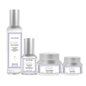 Private Label Skincare Retinol Hyaluronic Acid Face Anti Wrinkle Aging Serum Under Eye Cream Facial Cleanser Cream Skin Care Set