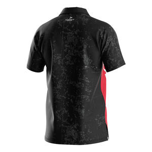 Camisa de bolos de manga corta con estampado de entrenamiento OEM botones camisas casuales para hombres - Product Image 2