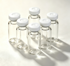 White Flat Cap Clear Borosilicate Crimp Glass Vials, Bulk Packed Airtight <b>Mini</b> Bottles For Gift & Daily Goods Sample Packaging - Product Image 3