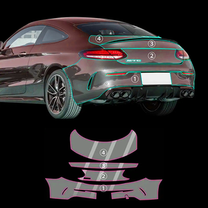 Haute qualité tpu PPF7.5MIL clair <span class=keywords><strong>Film</strong></span> automobile garantie 6 ans prédécoupé pour Mercedes BENZ C-CLASS C205 AMG C43 coupé 2019-2023 - Product Image 5