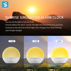 Veilleuse intelligente Sons naturels et radio FM Machine à bruit blanc Réveil lever du soleil - Product Image 3
