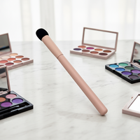 Kuas Makeup Yoly Single Flat & Round Smudge dengan Bulu Sintetis dan Gagang Kayu untuk Highlighting Wajah dan Mata serta Riasan Hidung