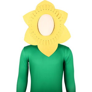 Disfraz de Girasol para Hombre, Traje de Spandex para Halloween, Cosplay, Fiesta, Juego de Roles, Verde y Amarillo, Traje de Cuerpo Entero - Product Image 2