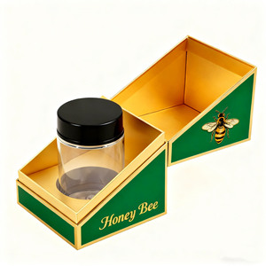 Boîte cadeau carrée de luxe personnalisée pour pot de miel, emballage en carton, boîte à miel - Product Image 1