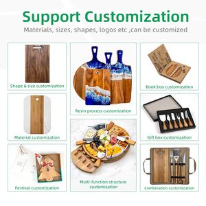 Kustom kayu zaitun akasia dan papan pemotong Resin tahan lama blok pemotong kayu - Product Image 6