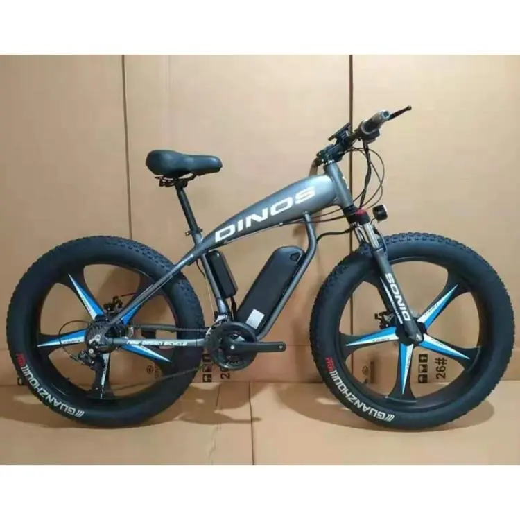 Rekabetçi fiyat alaşım kar e-bisiklet 26 inç alaşım çerçeve kilitli alaşımlı çatal komple tekerlekler LED ışık. 26x4.0 lastik 48V10 pil