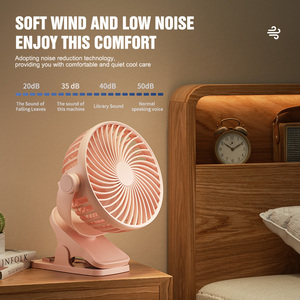 Ventilador de Mano Mini con Clip, Recargable por USB, Silencioso, Ventilador Eléctrico de Escritorio, Ventiladores Pequeños para Dormitorio de Estudiantes - Product Image 4