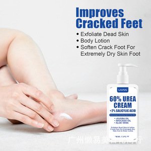 Crème hydratante nourrissante pour les mains et les pieds Huile de jojoba Aloe 60% Urée Crème pour les pieds Adoucir et soigner les peaux épaisses et craquelées - Product Image 2