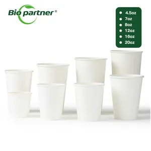 Manufacture Price Customize Logo Design Degradable Disposable Milkshake Cold Drinking Cup Paper Kraft White Cardboard Cups