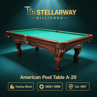 Table de billard de luxe 9 boules, 7ft et 8ft, avec système de retour de billes et options de plancher en ardoise, vente en gros à prix abordable pour le marché domestique
