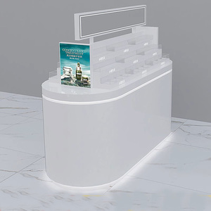 Tùy Chỉnh Sang Trọng Nước Hoa Cửa Hàng <span class=keywords><strong>Kiosk</strong></span> Thiết Kế LED Ánh Sáng Vẻ Đẹp Salon Sản Phẩm Hiển Thị Showcase Giá Trang Điểm Hiển Thị Đứng Cho Cửa Hàng - Product Image 4