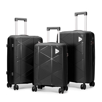 Valise OMASKA avec logo personnalisé, 20, 24, 28 pouces, doublure en polyester imperméable, poignée, fermeture éclair, valise de voyage en PP pour affaires