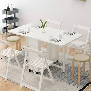 Muebles para el Hogar de Alta Calidad que Ahorran Espacio, Mesa de Comedor Plegable con Sillas para Cuartos de <span class=keywords><strong>Alquiler</strong></span> - Product Image 3