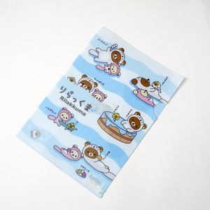 Bán buôn phim hoạt hình tài liệu L Shape PVC Pocket A4 Pp nhựa thư mục tập tin - Product Image 3