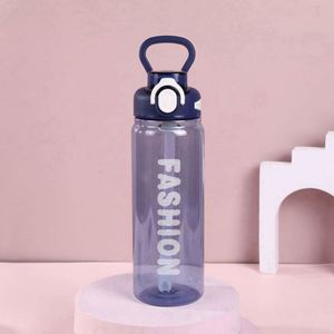Large-Capacity Reusable Food Safe Transparent Solid Color PC Plastic Fitness One-Button Water <b>Bottle</b> Straw Water <b>Bottle</b> With - Product Image 6
