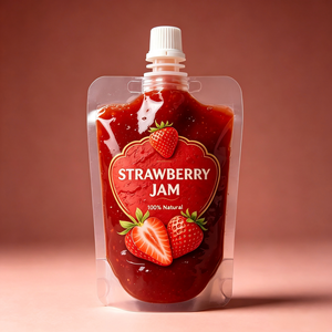 Sachets Doypack personnalisés avec bec verseur pour confiture de fraises, sauce tomate et autres emballages alimentaires - Product Image 3
