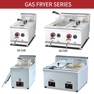 GD-72F <span class=keywords><strong>Friteuse</strong></span> à gaz professionnelle double à bouton rotatif, 2 réservoirs de 6 litres, en acier inoxydable, pour restaurant, usage domestique et extérieur, à poser sur comptoir, au propane - Product Image 3
