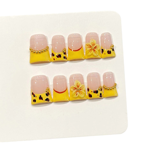 Uñas Postizas [Huang Ying Zhu <span class=keywords><strong>Yun</strong></span>] con Diseño de Estrellas, Forma Cuadrada, Estilo de Pedrería - Product Image 2