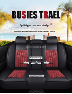 Set di 5 Coprisedili Auto in Pelle Premium Universali per Tutte le Stagioni, Accessorio Interno di Lusso per VW Golf <span class=keywords><strong>Ford</strong></span> <span class=keywords><strong>Fiesta</strong></span> - Product Image 3