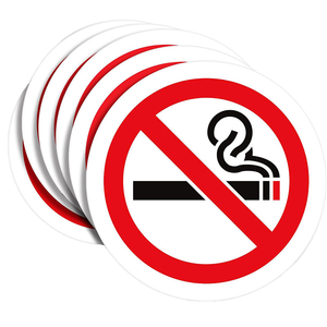 Etiqueta Adhesiva de Vinilo Laminado de 3x3 Pulgadas, Señal de Prohibido Fumar, Resistente al Agua y a la Intemperie, Personalizable para Hogar y Negocios - Product Image 1