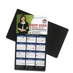 Produsen layanan cetak Magnet kulkas kalender Logo kustom perencana Real Estate Magnet kulkas kalender untuk kulkas