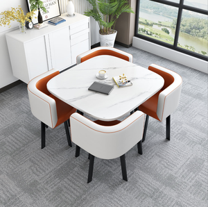 Hiện đại được thiết kế vuông Top Tempered Bàn cà phê thiết lập lớn slab đá hình thức 3D mô hình thiết kế màu sắc bên bàn trà - Product Image 2