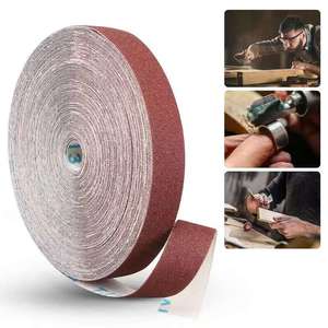 Rollo de tela abrasiva de diamante de 1 pulgada (25 mm) para lijado y pulido de madera y metal, uso con lijadora manual, material de alúmina - Product Image 3