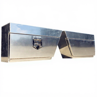 Boîte à outils extérieure en alliage d'aluminium à plateau plat de 2,5 mm avec serrure en T, étanche et anti-poussière pour camionnette
