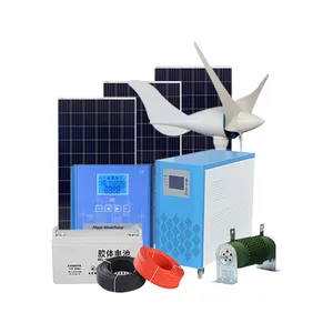 Onduleur tout-en-un système hybride d'énergie solaire éolienne 5kw système d'énergie solaire systèmes solaires domestiques kit complet