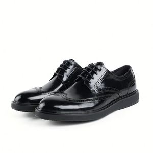 Chaussures en cuir véritable faites à la main de haute qualité pour hommes, chaussures décontractées à la mode pour hommes, chaussures habillées de style Oxford pour hommes - Product Image 6