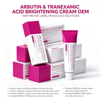 Crème Visage à l'Arbutine et à l'Acide Tranexamique (TXA) – Texture Légère, Améliore le Teint Terne, Unifie le Teint, Soin Quotidien Doux pour un Teint Éclatant – Marque Privée OEM