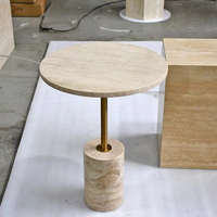 Table basse de salon personnalisée, minimaliste, moderne, de luxe, haut de gamme, petite, avec plateau en marbre naturel et base en métal doré