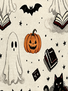 Maglione da Donna con Stampa Fantasma, Zucca e Gatto Nero per Halloween, Pullover Lavorato a <span class=keywords><strong>Maglia</strong></span> con Collo Alto, Personalizzabile per Uso Quotidiano e Festivo - Product Image 4