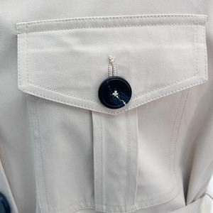 Nouvelle robe <span class=keywords><strong>trench</strong></span>-coat <span class=keywords><strong>kaki</strong></span> <span class=keywords><strong>sans</strong></span> manches, <span class=keywords><strong>trench</strong></span>-coat décontracté pour le bureau, <span class=keywords><strong>trench</strong></span>-coat multi-poches, coupe ajustée - Product Image 2