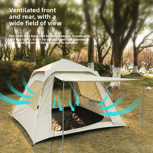 Tente de camping pliable automatique imperméable en Oxford personnalisée E-RIKE en gros pour 3-4 personnes avec auvent - Product Image 6