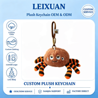 Porte-clés en peluche Halloween, adorable araignée et citrouille, pendentif de sac en peluche, porte-clés doux et moelleux pour décoration de fête et cadeau