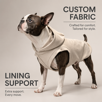 Veste à capuche confortable en pur coton pour chien, vêtement sans manches doux et respirant pour animaux de compagnie de toutes races, MOQ 10 pièces Haining
