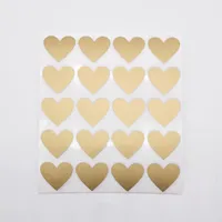 Étiquettes autocollantes en forme d'amour pour animaux de compagnie 25*28mm en or gris argent rouge-Autocollant adhésif durable et élégant