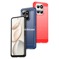 Lichicase fibre de carbone Texture souple Silicone TPU couverture arrière pour Honor X70 X9D X5C X5C Plus coque de téléphone en gros