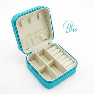 Small Ring Earring Necklace Pu <b>Jewellery</b> <b>Case</b> <b>Travel</b> Jewelry Box Leather Jewelry Organizer - Product Image 2